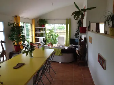 Coin salon dans l'établissement gîte ty coat an traezh