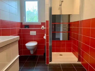 Salle de bains dans l'établissement Gite du bout du monde