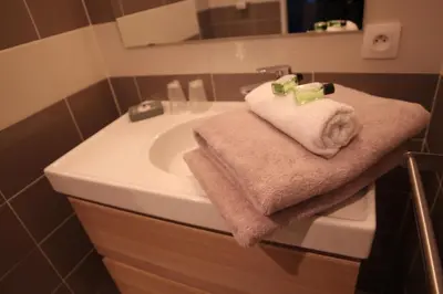 Salle de bains dans l'établissement Gite du bout du monde