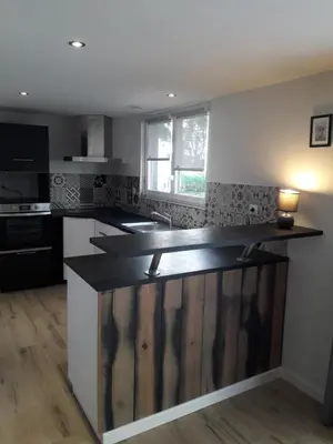 Cuisine ou kitchenette dans l'établissement Auberge de Keringar