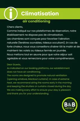 Plan de l'établissement B&B HOTEL Morlaix