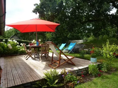 Jardin de l'établissement Holiday Home in Huelgoat near Monts d'Arrée