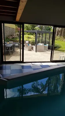 Balcon ou terrasse dans l'établissement Gîte de Guernevez