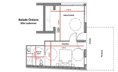 Plan de l'établissement Balade Océane