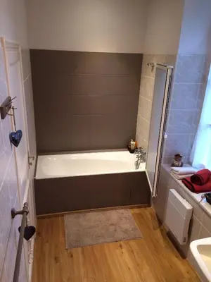 Salle de bains dans l'établissement Manoir Tregont Mab