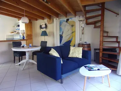 Coin salon dans l'établissement Roscoff Santec Maison Mer Bretagne