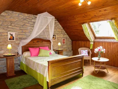 Un ou plusieurs lits dans un hébergement de l'établissement Holiday Home La Bergerie by Interhome