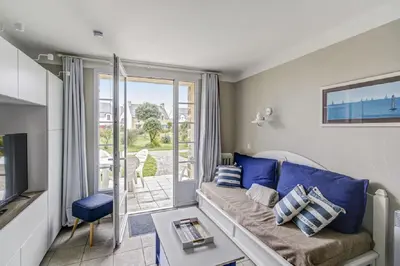 Coin salon dans l'établissement Residence Cap Marine - maeva Home