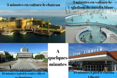 Plan de l'établissement Appart Cosy Brest (La gare) vue mer