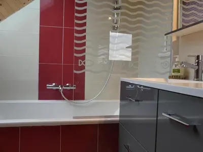 Salle de bains dans l'établissement Espace Acu-Nature