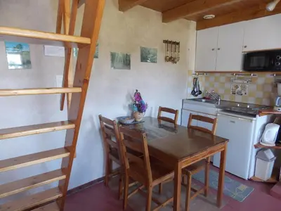 Cuisine ou kitchenette dans l'établissement Gîte Ty Bihan Baradoz