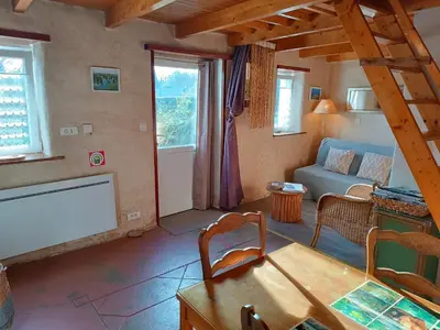 Coin salon dans l'établissement Gîte Ty Bihan Baradoz