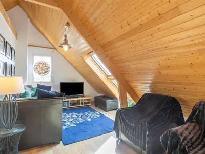 Télévision ou salle de divertissement dans l'établissement Holiday Home Ker Simor Ty Mer by Interhome
