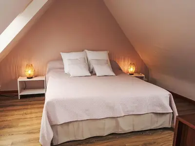 Un ou plusieurs lits dans un hébergement de l'établissement Holiday Home L'Hirondelle by Interhome