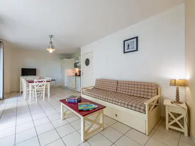 Coin salon dans l'établissement Vacancéole - Le Domaine de Bertheaume