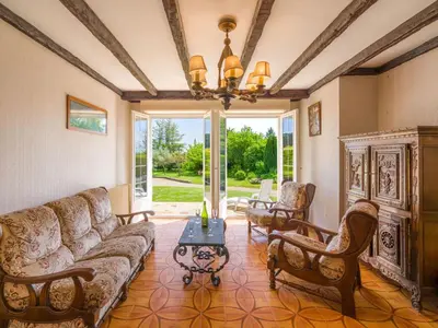 Coin salon dans l'établissement Holiday Home Ty Didrouz by Interhome