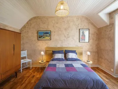 Un ou plusieurs lits dans un hébergement de l'établissement Holiday Home Ty Martelod by Interhome