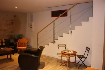 Coin salon dans l'établissement Les gites d'Hellen 2