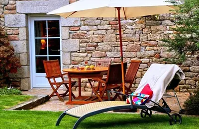 Jardin de l'établissement gites de rêve en Finistère