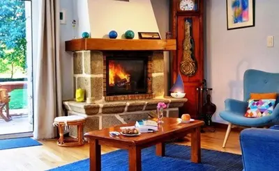 Coin salon dans l'établissement gites de rêve en Finistère