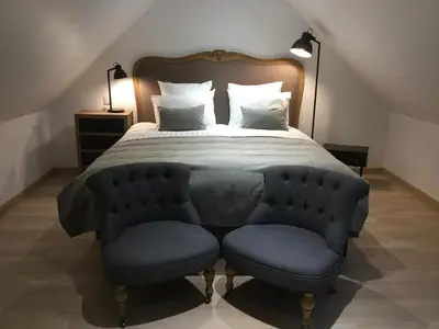 Un ou plusieurs lits dans un hébergement de l'établissement Auberge de Keranden