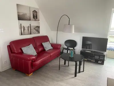 Coin salon dans l'établissement Location Tromeal Lasalle meublé de tourisme 4 étoiles