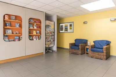 Coin salon dans l'établissement Résidence Pierre & Vacances la Corniche de la Plage