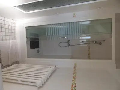 Salle de bains dans l'établissement Gite avec vue dominante