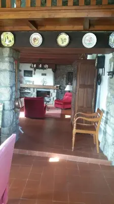 Coin salon dans l'établissement Ferienhaus Cottage Maison typique