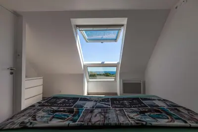 Un ou plusieurs lits dans un hébergement de l'établissement La maison des gardiens de l'Océan & spa - Les Gîte de Fabie - Plougonvelin