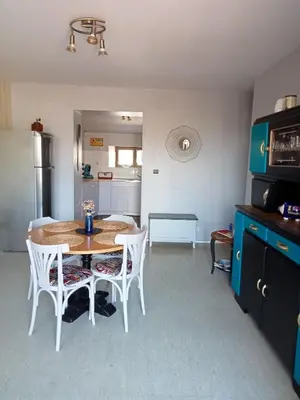 Cuisine ou kitchenette dans l'établissement Gîte du Kreizker