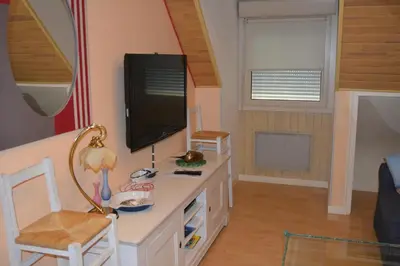 Télévision ou salle de divertissement dans l'établissement La Belle Etoile