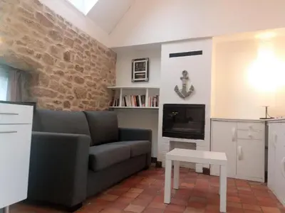 Coin salon dans l'établissement Domaine Des Abers