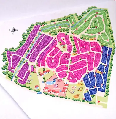 Plan de l'établissement Mobile Home dans Domaine de Kerlann