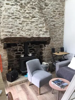 Coin salon dans l'établissement Le Gîte 