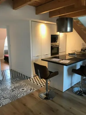 Cuisine ou kitchenette dans l'établissement Hyper centre 50m Mer