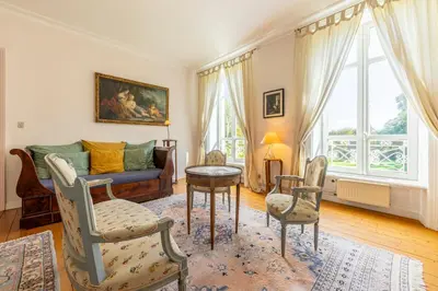 Coin salon dans l'établissement Château de Penfrat