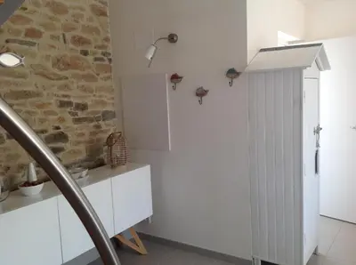 Salle de bains dans l'établissement Longere Kerveguen ARMOR