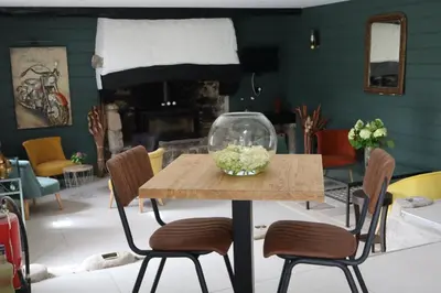 Coin salon dans l'établissement Le Relais de Porz Morvan