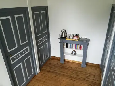 Cuisine ou kitchenette dans l'établissement Comme à la Breizhon