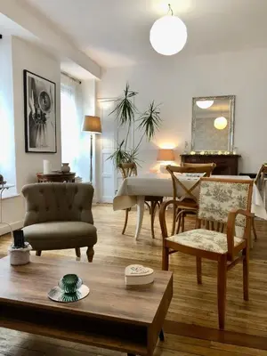 Coin salon dans l'établissement Appartement Cœur Saint-Martin