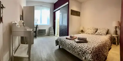 Un ou plusieurs lits dans un hébergement de l'établissement Appartement Cœur Saint-Martin