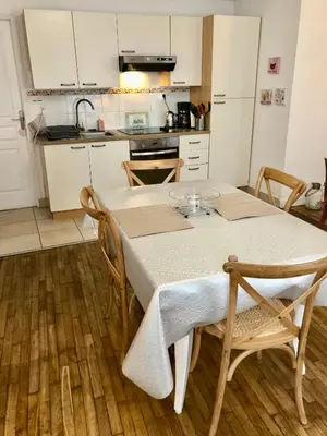 Cuisine ou kitchenette dans l'établissement Appartement Cœur Saint-Martin