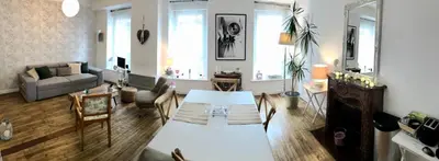 Coin salon dans l'établissement Appartement Cœur Saint-Martin