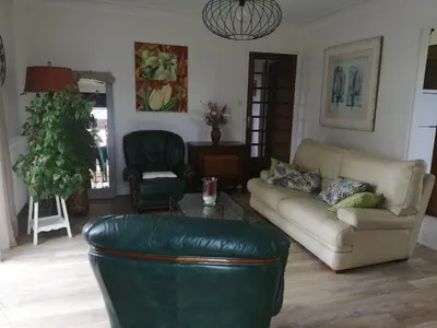 Coin salon dans l'établissement Maison de Campagne en Centre Finistère