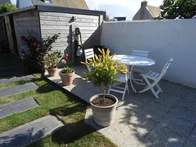 Jardin de l'établissement les volets bleus