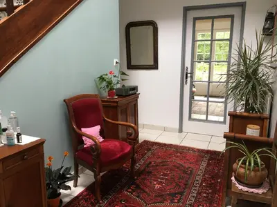 Coin salon dans l'établissement Chambres d'hotes Chez Annie