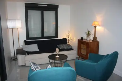 Coin salon dans l'établissement Maison de Poul Briel
