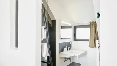 Salle de bains dans l'établissement Pavillon de la plage