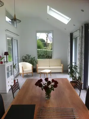 Coin salon dans l'établissement brest chambres d'hôtes